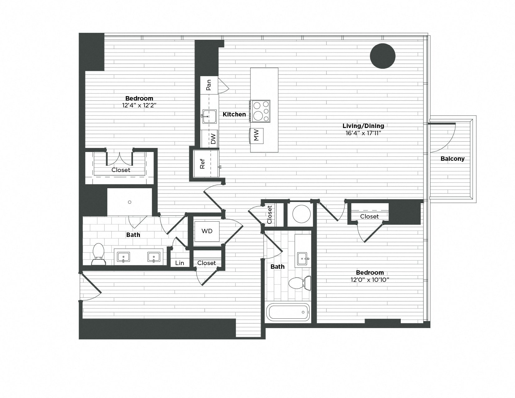 Apartment 2412 floorplan